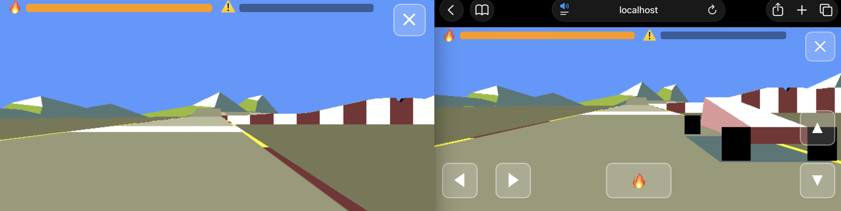 Two players competing